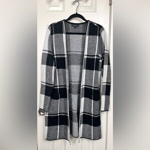Fortune + Ivy Plaid Duster Sweater NWOT